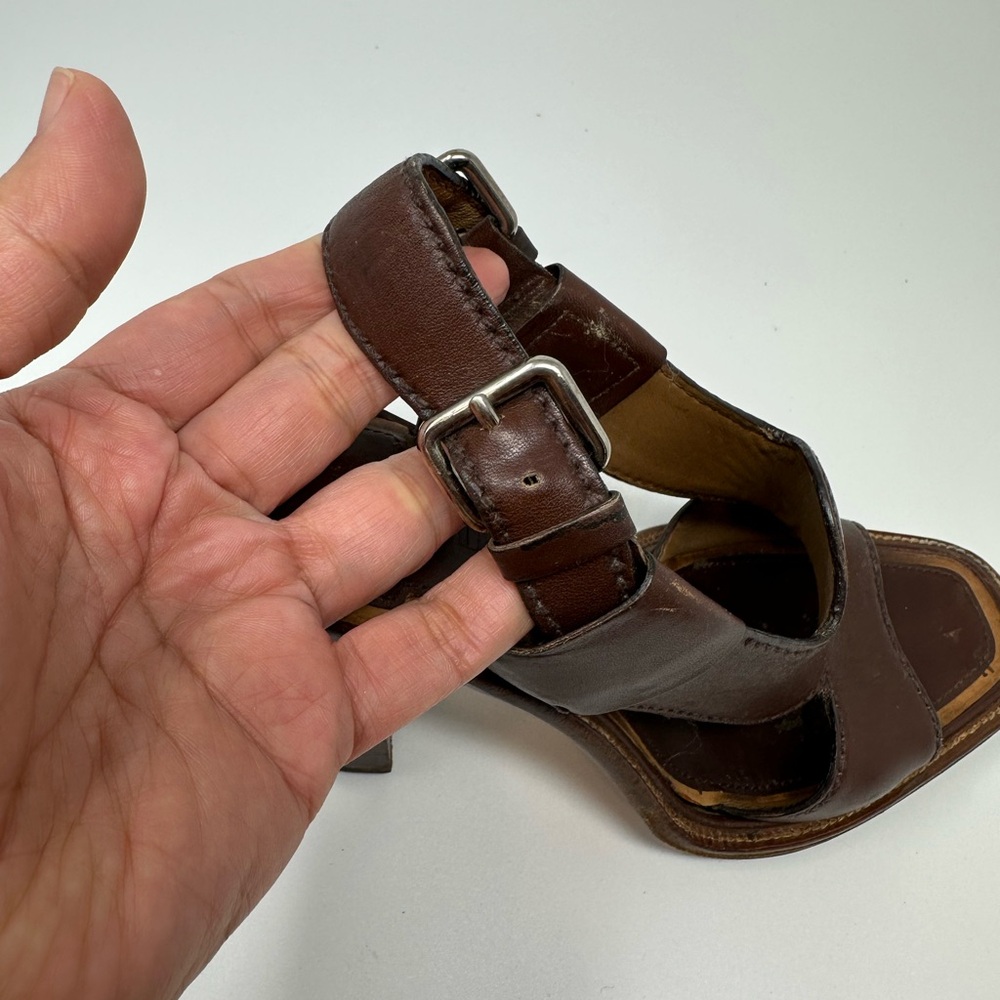 PRADA Pumps Sandals Brown Women's EU 38/US8 - Picture 9 of 16